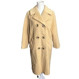 Vintage J.J O’Donnell 3/4 Long Sleeve Button Up Coat Camels Hair Brown Womens L